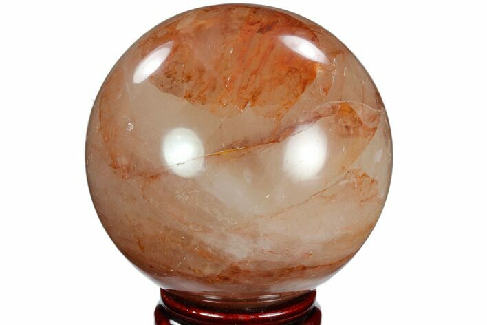 Polished Hematoid (Harlequin) Quartz Sphere - Madagascar #121607